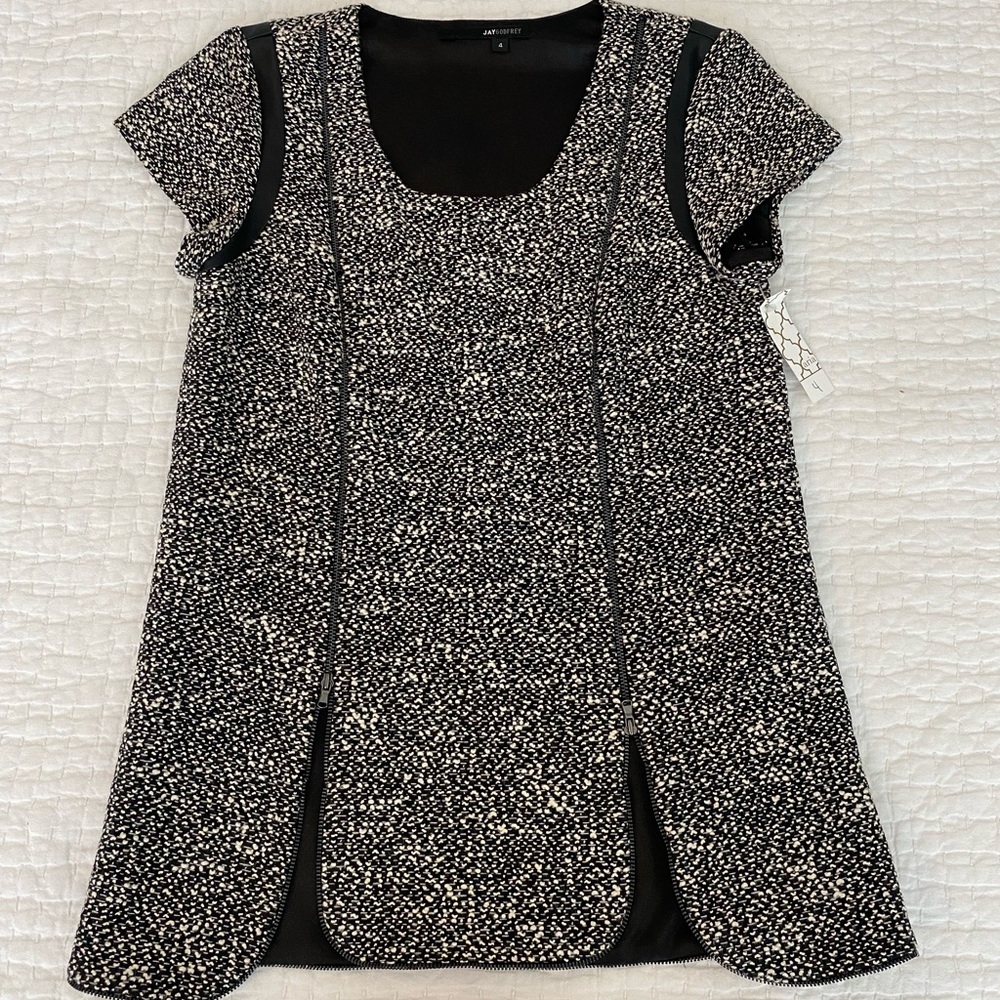 Jay Godfrey Fischer Tweed Top New with Tags